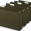 Office Depot® Brand Tab-View Extra-Capacity Box-Bottom Hanging Folders, Letter Size (8-1/2" x 11"), 2" Expansion, Green, Box Of 25