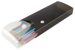 Office Depot® Brand Textured Slider Pencil Box, Assorted Colors