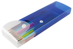 Office Depot® Brand Textured Slider Pencil Box, Assorted Colors