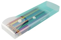 Office Depot® Brand Textured Slider Pencil Box, Assorted Colors