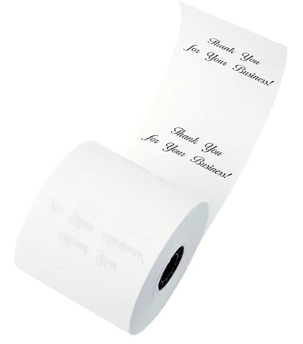 Office Depot® Brand Thermal Preprinted "Thank You" Paper Rolls, 3-1/8" x 230', White, Pack Of 8