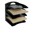 Office Depot® Brand 5-Tier Horizontal Desk Organizer, Letter Size, Black