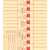 Office Depot® Brand Time Cards, Biweekly, Days 1–7, 2-Sided, 3 3/8" x 8 7/8", Manila, Pack Of 100