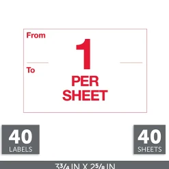 Office Depot® Brand To/From Shipping Label Pad, OD98806, Rectangle, 3 3/4" x 2 5/8", White, Pack Of 40