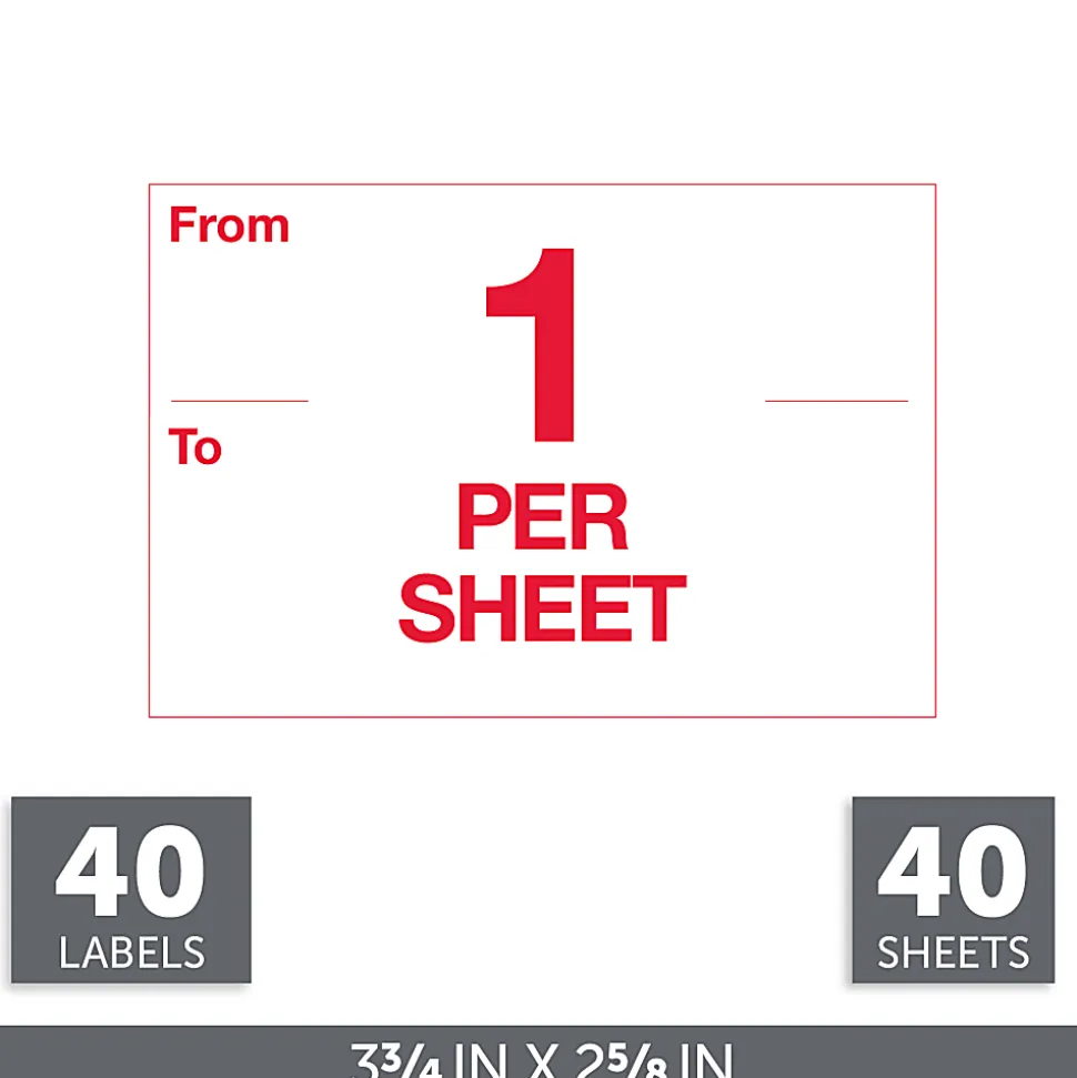 Office Depot® Brand To/From Shipping Label Pad, OD98806, Rectangle, 3 3/4" x 2 5/8", White, Pack Of 40
