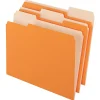 Office Depot® Brand 2-Tone File Folders, 1/3 Tab, Letter Size, Orange, Pack Of 100