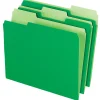 Office Depot® Brand 2-Tone File Folders, 1/3 Cut, Letter Size, Bright Green, Box Of 100