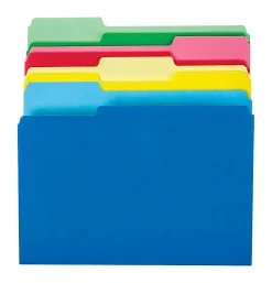 Office Depot® Brand 2-Tone File Folders, 1/3 Cut, Letter Size, Assorted Colors, Pack Of 24