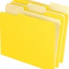 Office Depot® Brand 2-Tone File Folders, 1/3 Cut, Letter Size, Yellow, Box Of 100