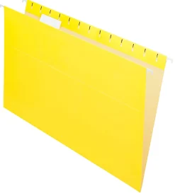 Office Depot® Brand 2-Tone Hanging File Folders, 1/5 Cut, 8 1/2" x 14", Legal Size, Yellow, Box Of 25 Folders