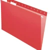 Office Depot® Brand 2-Tone Hanging File Folders, 1/5 Cut, 8 1/2" x 14", Legal Size, Red, Box Of 25 Folders