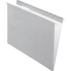 Office Depot® Brand 2-Tone Hanging File Folders, 1/5 Cut, 8 1/2" x 11", Letter Size, Gray, Box Of 25 Folders