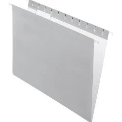 Office Depot® Brand 2-Tone Hanging File Folders, 1/5 Cut, 8 1/2" x 11", Letter Size, Gray, Box Of 25 Folders
