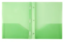 Office Depot® Brand Translucent 2-Pocket Folder With Fasteners, Letter Size, Assorted Colors