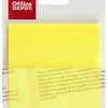 Office Depot® Brand Translucent Sticky Notes, 3" x 3", Yellow, 50 Notes Per Pad, Pack Of 2 Pads
