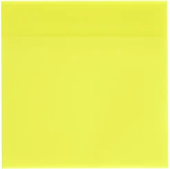 Office DepotĀ® Brand Translucent Sticky Notes, 3" x 3", Yellow, Pad Of 50 Notes