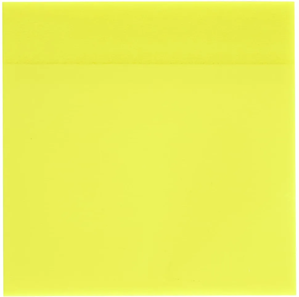 Office Depot® Brand Translucent Sticky Notes, 3" x 3", Yellow, Pad Of 50 Notes