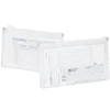 Office Depot® Brand Transparent Zipper Envelopes, Check Size, 10.79" x 6.69" x 1.26", Clear, Pack Of 3