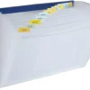 Office Depot® Brand Twin-Tone Poly Expanding File, 7" Expansion, Letter Size, Clear/Blue