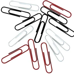 Office DepotĀ® Brand Vinyl Paper Clips, Pack Of 200, Jumbo, Assorted Colors