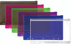 Office Depot® Brand Vinyl Storage Pouch, Assorted Colors