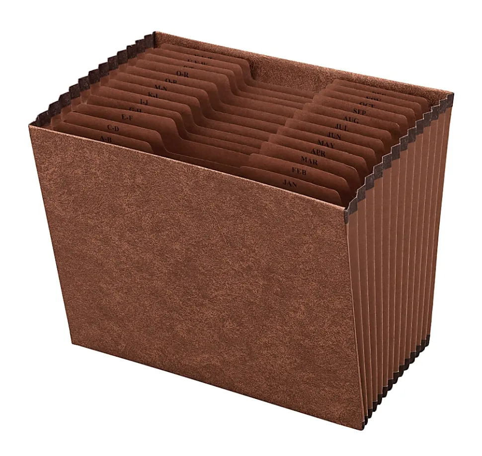 Office Depot® Brand 4-Way Expanding File, Letter Size, Brown