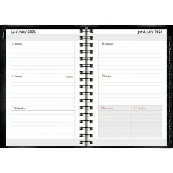 Office Depot Brand Weekly Monthly Planner, 4" x 6", Black, January 2026 to December 2026, OD71150026