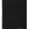 Office Depot® Brand Wirebound Business Notebook, 7-1/4" x 9-1/2", 1 Subject, Narrow Ruled, 80 Sheets, Black