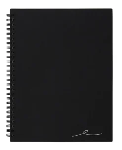 Office Depot® Brand Wirebound Business Notebook, 7-1/4" x 9-1/2", 1 Subject, Narrow Ruled, 80 Sheets, Black