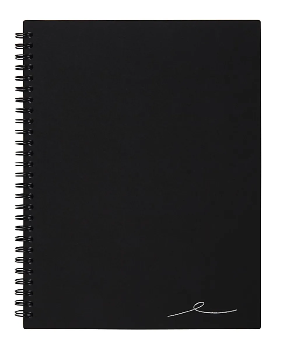 Office Depot® Brand Wirebound Business Notebook, 7-1/4" x 9-1/2", 1 Subject, Narrow Ruled, 80 Sheets, Black