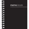 Office Depot® Brand Wirebound Business Notebook, Hard Back Cover, 7-1/4" x 9-1/2", Narrow Ruled, 80 Sheets, Black