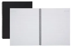 Office Depot® Brand Wirebound Business Notebook, Hard Back Cover, 8-7/8" x 11", 1 Subject, Narrow Ruled, 80 Sheets, Black