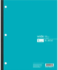 Office Depot® Brand Wireless Notebook, 8" x 10-1/2", Wide Ruled, 80 Sheets, Assorted Colors