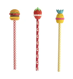 Office Depot® Brand Wood Fashion Pencil, #2 Medium Lead, Assorted Food Designs