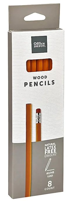 Office Depot® Brand Wood Pencils, #2 Lead, Medium, Pack of 8