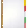 Office Depot Brand Write-On Dividers, 5 Tab, 3 sets, Multicolor