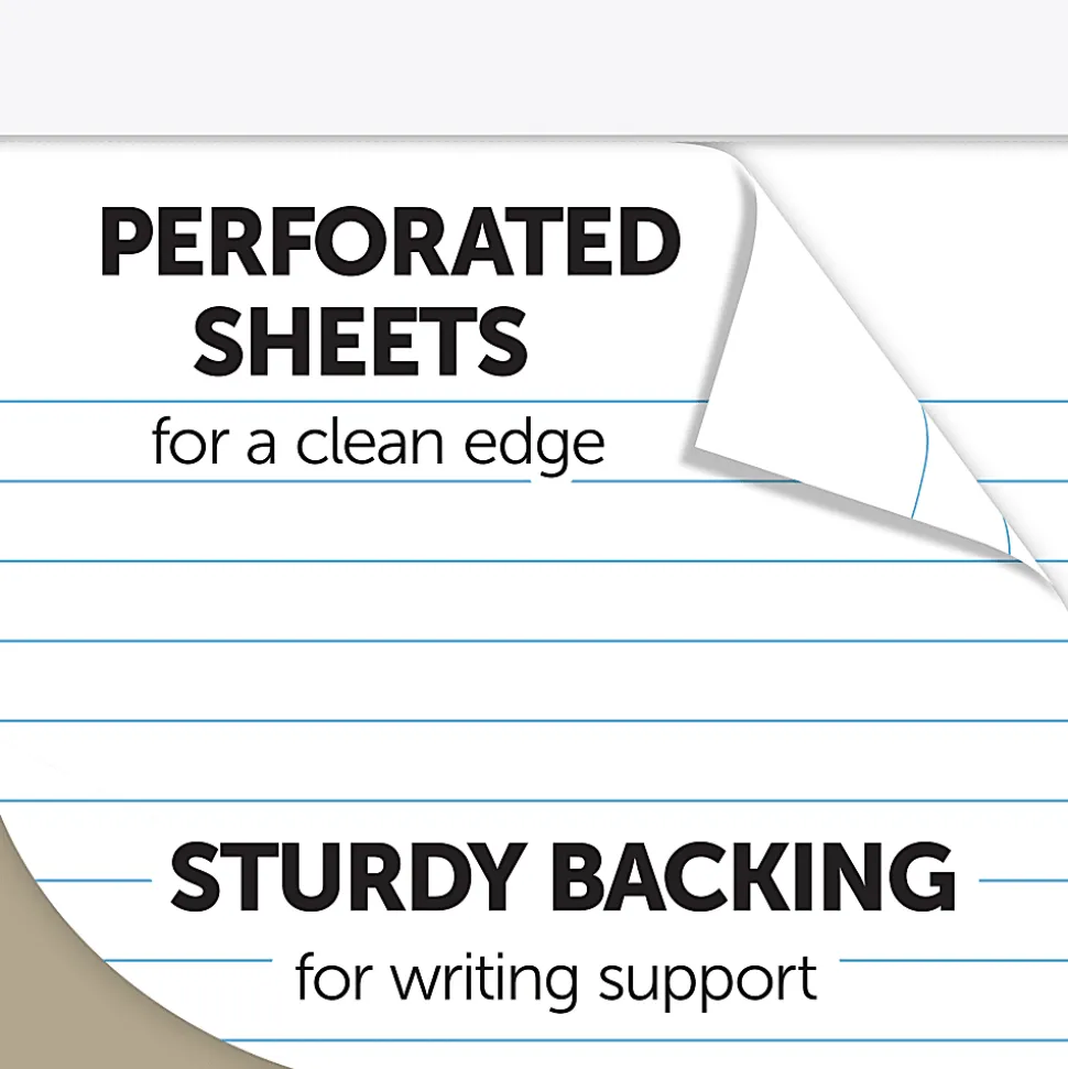 Office Depot® Brand Writing Pads, 5" x 8", Narrow Ruled, 50 Sheets, White, Pack Of 12 Pads