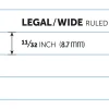 Office Depot® Brand Writing Pads, 8-1/2" x 11-3/4", Legal/Wide Ruled, 50 Sheets, 100% Recycled, White, Pack Of 6 Pads