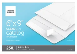 Office DepotĀ® Brand 6" x 9" Catalog Envelopes, Clean Seal, White, Box Of 250