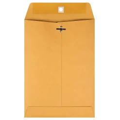 Office Depot® Brand 7-1/2" x 10-1/2" Manila Envelopes, Clasp Closure, Brown Kraft, Box Of 100