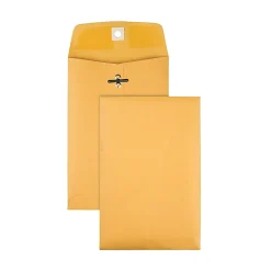 Office DepotĀ® Brand 6-1/2" x 9-1/2" Manila Envelopes, Clasp Closure, Brown Kraft, Box Of 100