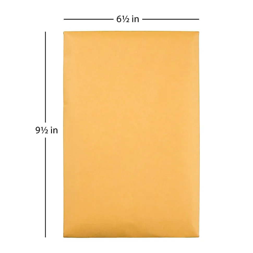 Office Depot® Brand 6-1/2" x 9-1/2" Manila Envelopes, Clasp Closure, Brown Kraft, Box Of 100