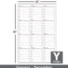 Office Depot Brand Yearly Wall Calendar, 24" x 36", White, January 2026 to December 2026, OD30142826