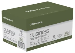 Office Depot® Business Multi-Use Printer & Copy Paper, 10 Reams, White, Letter (8.5" x 11"), 5000 Sheets Per Case, 20 Lb, 92 Brightness