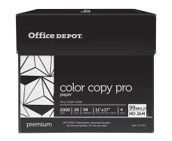 Office Depot® Color Copy Paper, 4 Reams, White, Ledger (11