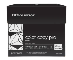 Office Depot® Color Copy Paper, 8 Reams, White, Letter (8.5