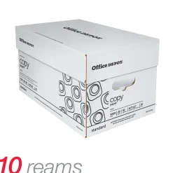 Office Depot® Copy Paper, 10 Reams, White, Letter (8.5" x 11"), 5000 Sheets Per Case, 20 Lb, 92 Brightness