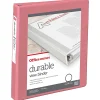 Office Depot® Durable View Binder, 1" Round Rings (175 Sheet Capacity), Coral, 1 Binder