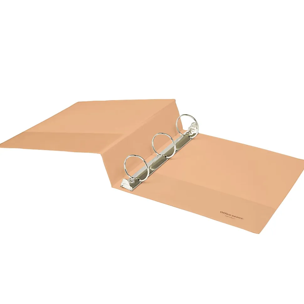 Office Depot® Durable View Binder, 2" Round Rings (375 Sheet Capacity), Peach, 1 Binder