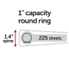 Office Depot® Durable View Binder, 1" Round Rings (175 Sheet Capacity), Peach, 1 Binder